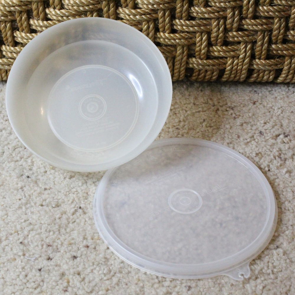 Tupperware Vintage Small Bowl 155-43 Seal 227-24 Translucent White Cottagecore